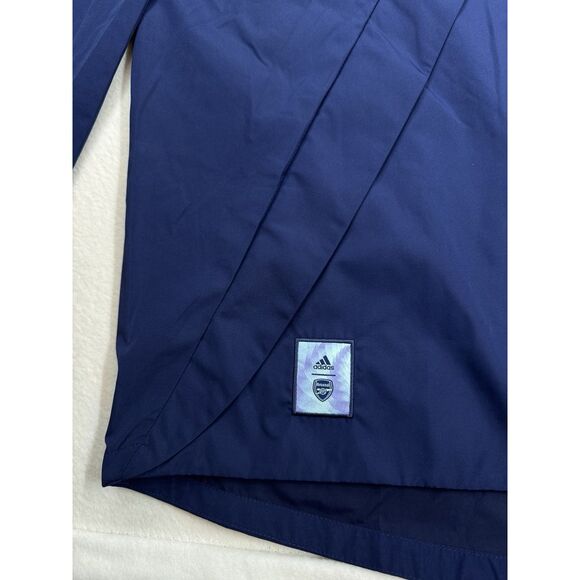 adidas Adult Arsenal Navy Windbreaker Jacket Blue Purple Large NWT $110 MSRP - Picture 5 of 6